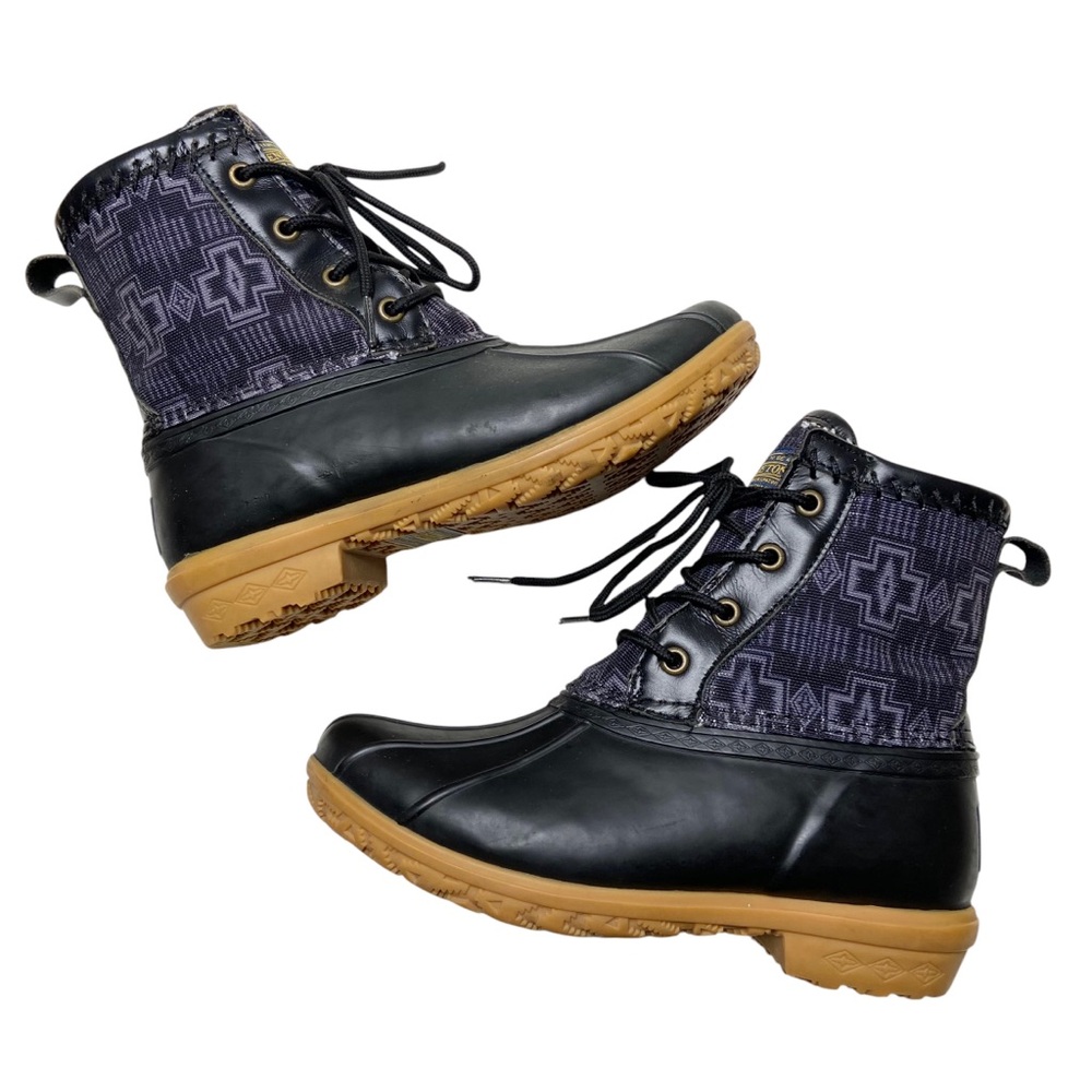 PENDLETON Harding Print Lace Up Winter Short Duck Boots Aztec Southwest 6